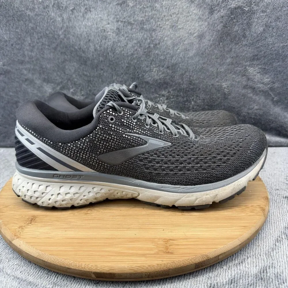 Brooks Ghost 11 Shoes Mens Size 11.5 2E Gray Running Sneakers 1102882E003